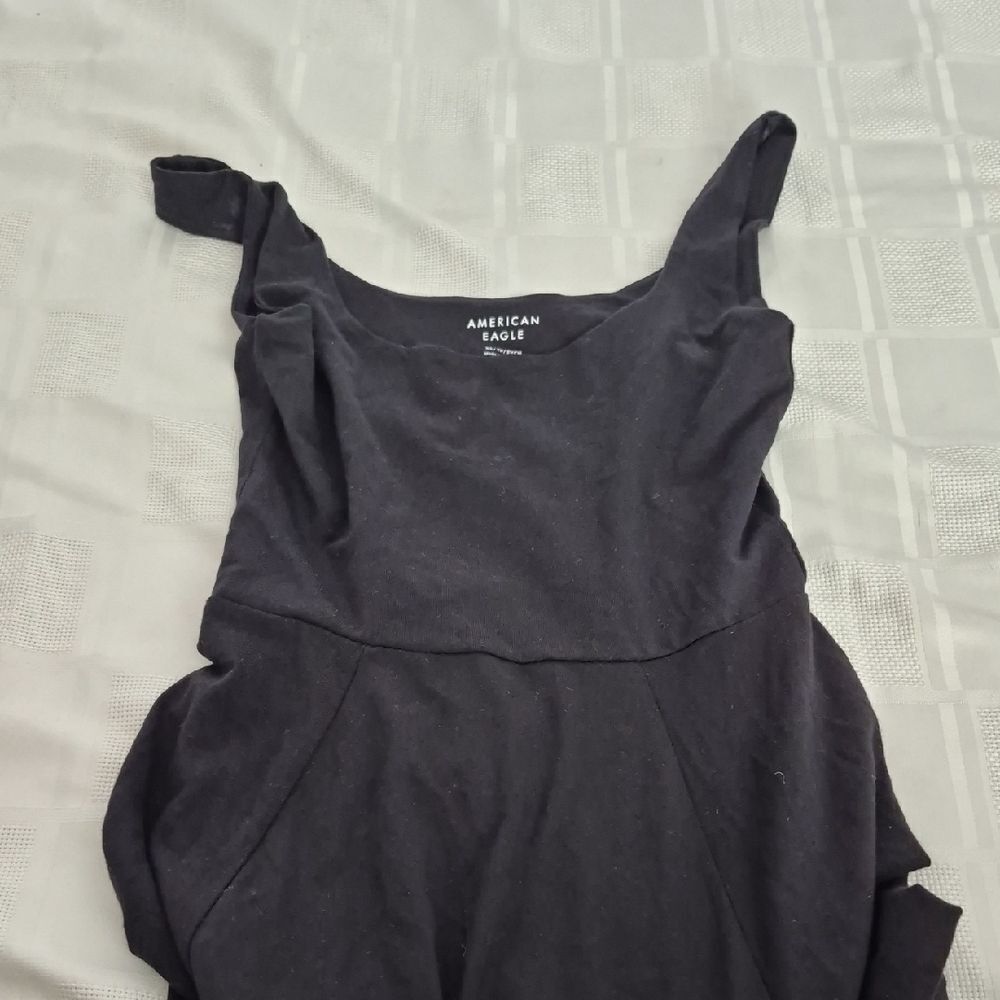 American Eagle Outfitters Black Maxi Dress With Front Slit - Picture 15 of 16